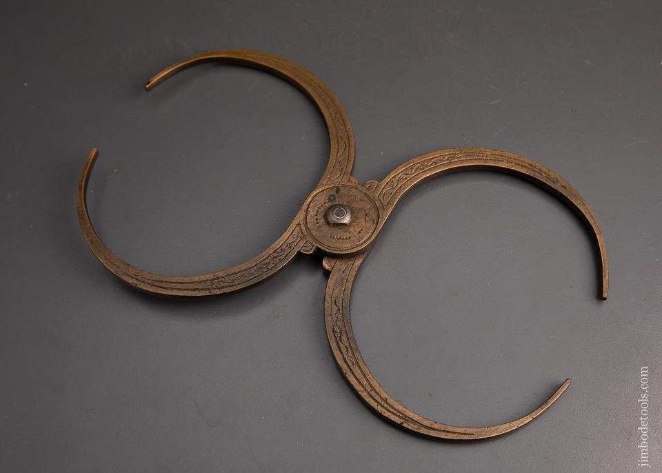 Stunning! Massive Ornate Brass 10 1/2 inch Double Calipers - 94200