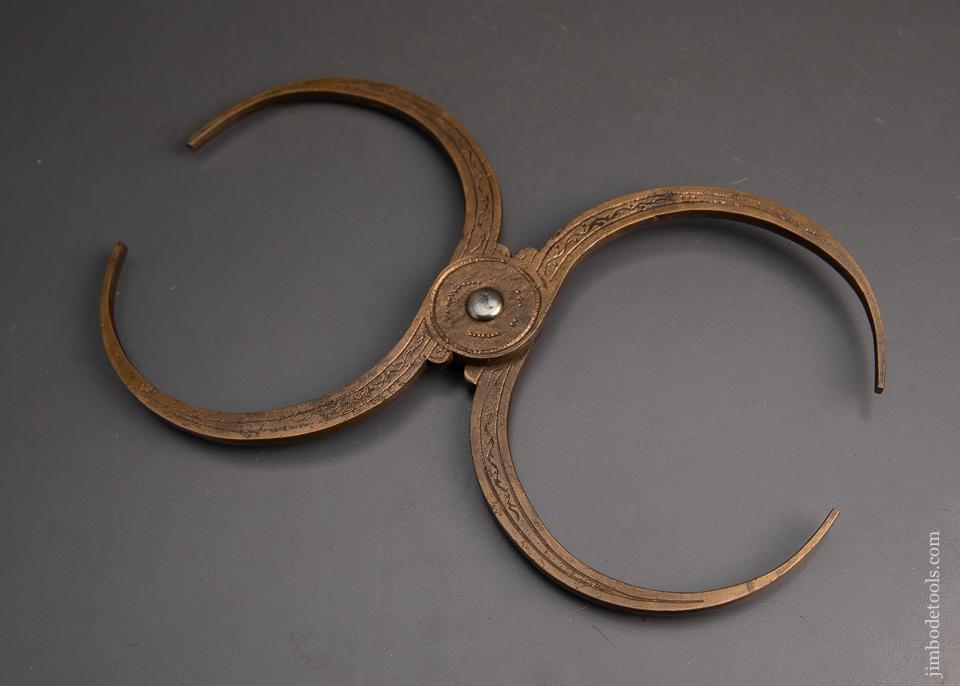 Stunning! Massive Ornate Brass 10 1/2 inch Double Calipers - 94200