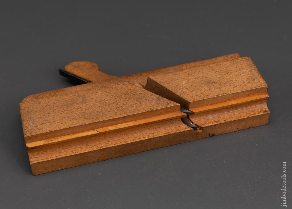 EXTRA FINE 5/8 inch Side Bead Molding Plane by ARROWMAMMETT WORKS circa 1836-57 CRISP - 94208