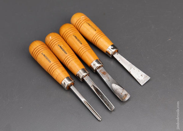 Four WOODCRAFT Carving Gouges - 94224