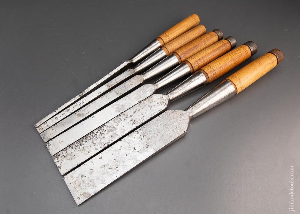 MINT & UNUSED! Set of Six NEW OLD STOCK Heavy Framing Chisels by PS&W - 94233