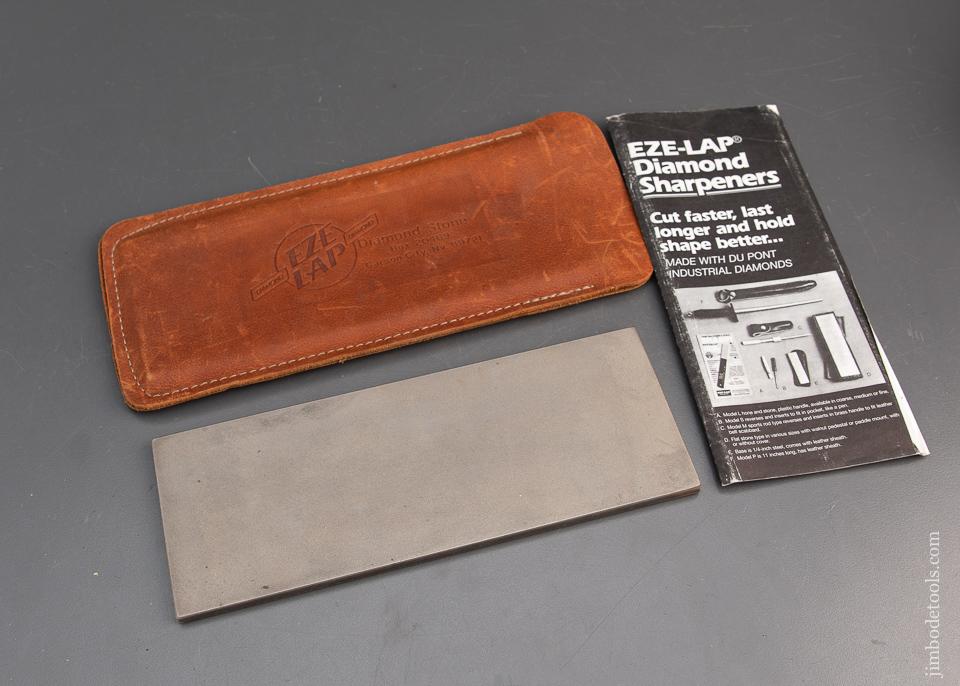 HUGE 3 x 8 inch EZE LAP Diamond Sharpening Stone in Original Leather Sheath - 94248
