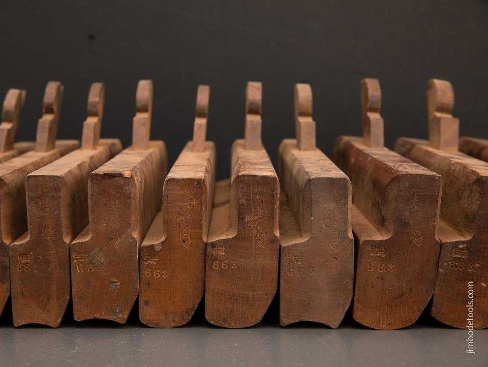 CRISP Set of 18 American Hollows & Rounds Molding Planes by SARGENT & CO - 94260