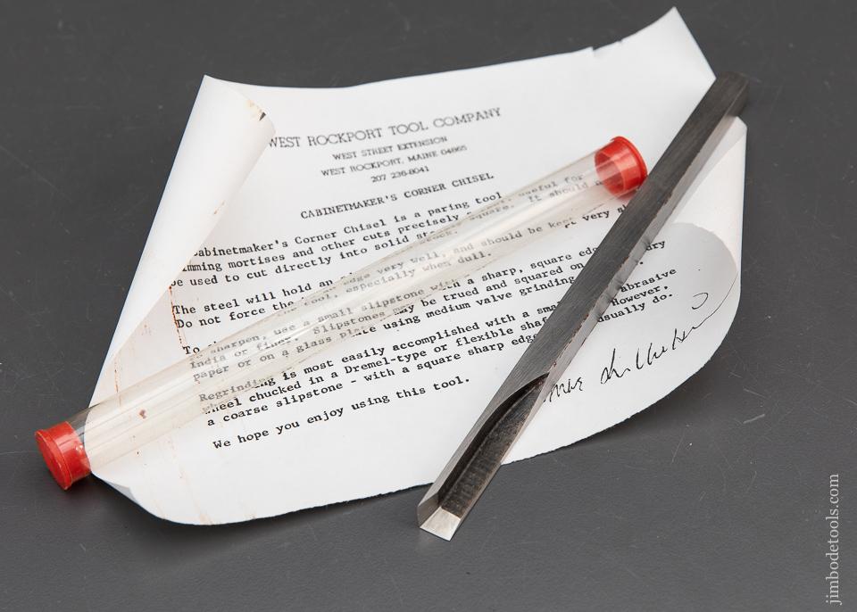 UNUSED! 3/8 inch WEST ROCKPORT TOOL COMPANY Cabinet Maker's Corner Chisel in Original Package - 94316