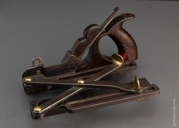 MORRIS Patent March 21, 1871 Type One Scissor Arm Plow Plane with One Iron and Original Paper Label! - 94358