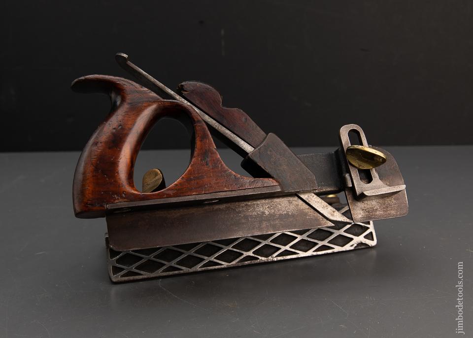 MORRIS Patent March 21, 1871 Type One Scissor Arm Plow Plane with One Iron and Original Paper Label! - 94358
