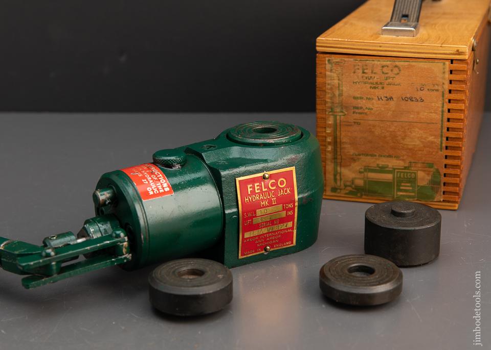 Near Mint! FELCO Miniature Precision Ten Ton Jack in Original Box - 94371