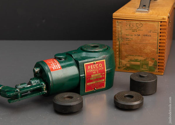 Near Mint! FELCO Miniature Precision Ten Ton Jack in Original Box - 94371