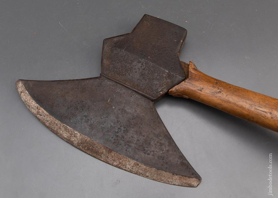 Spectacular! Pennsylvania Blacksmith Transitional Offset Single Bevel Broad Axe - 94381