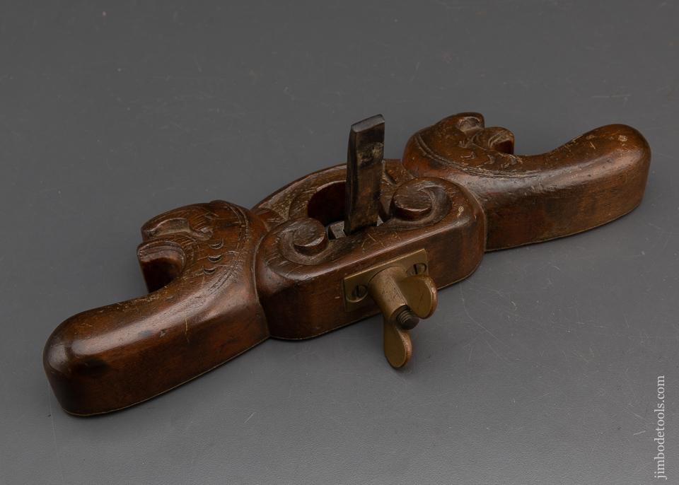 Gorgeous Carved Router Plane with Brass Sole - 94390U