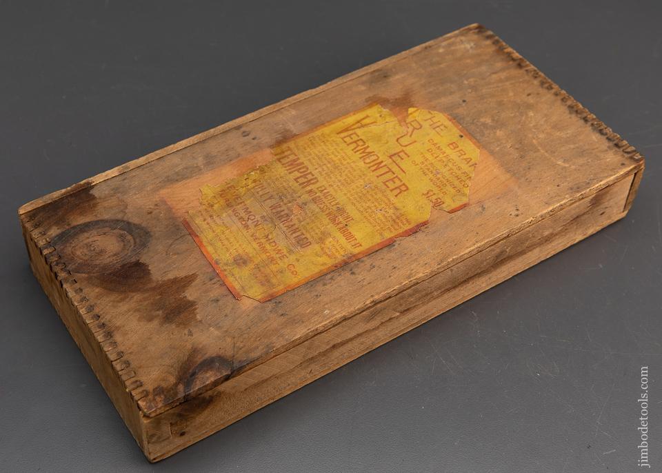 THE TRUE VERMONTER Wooden Axe Box With Lid & Label - 94415