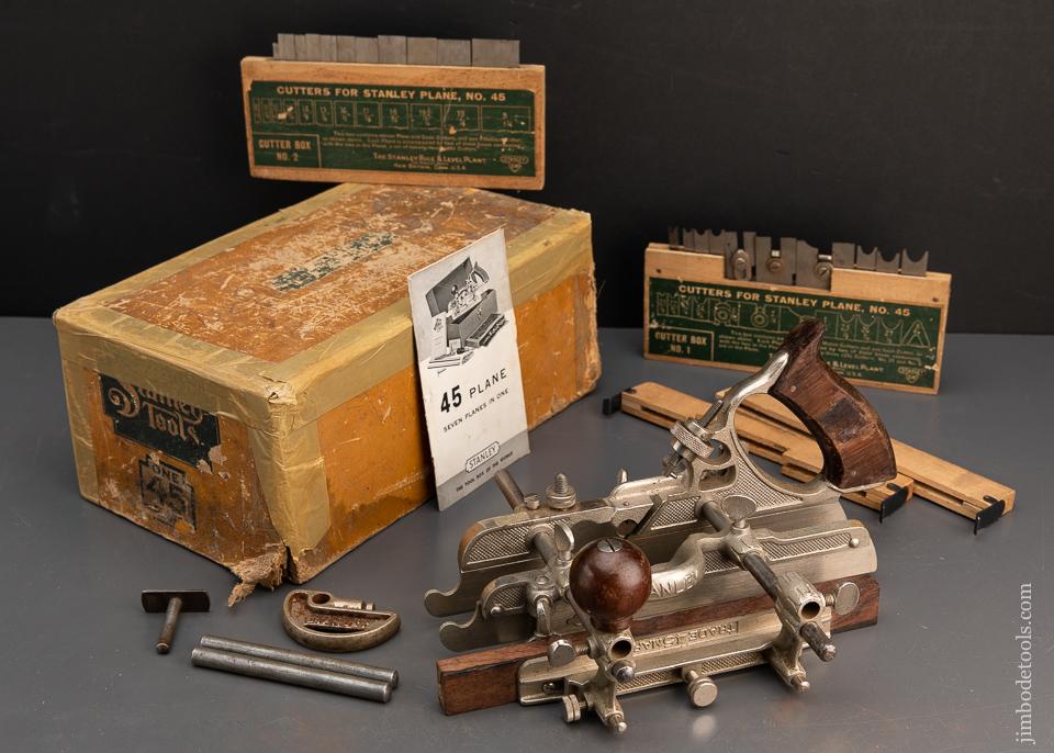STANLEY No. 45 Combination Plane 100% COMPLETE in Original Box SWEETHEART - 94417