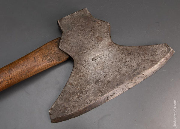H & H ROPE Transitional Pennsylvania Blacksmith Single Bevel Offset Broad Axe - 94467