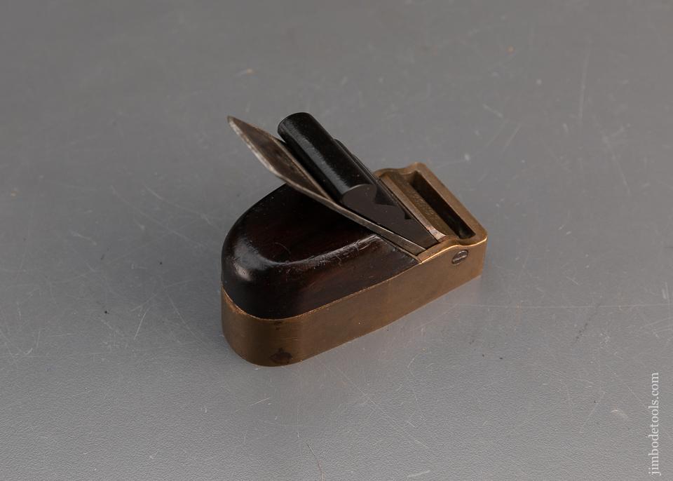 Rare! HOLTZAPFFEL Gunmetal Miniature Bull Nose Smooth Plane - 94479