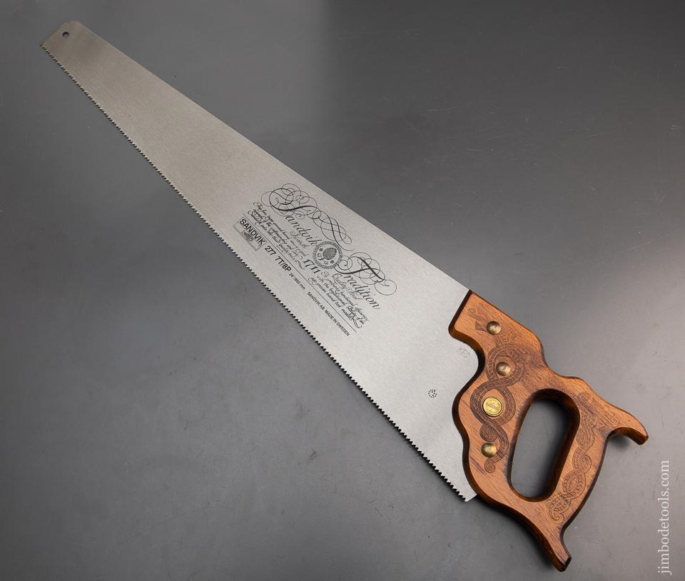 Dead Mint 8 Point 26 Inch Crosscut Hand Saw SANDVIK TRADITION - 94501