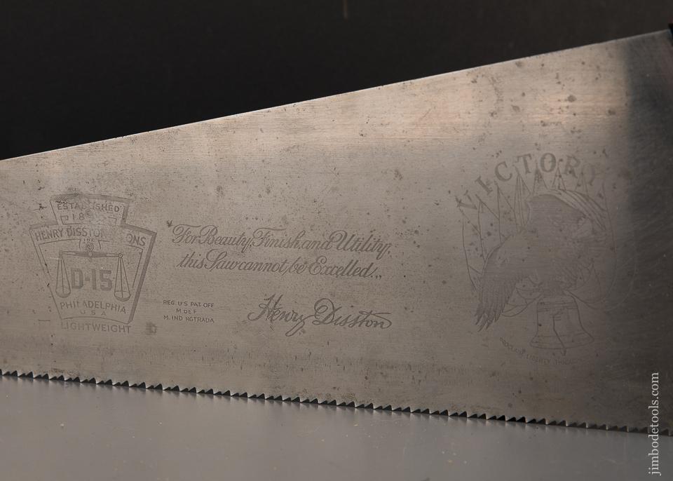 Stunning DISSTON D-15 Rosewood VICTORY Handsaw with Sapwood - 94546 