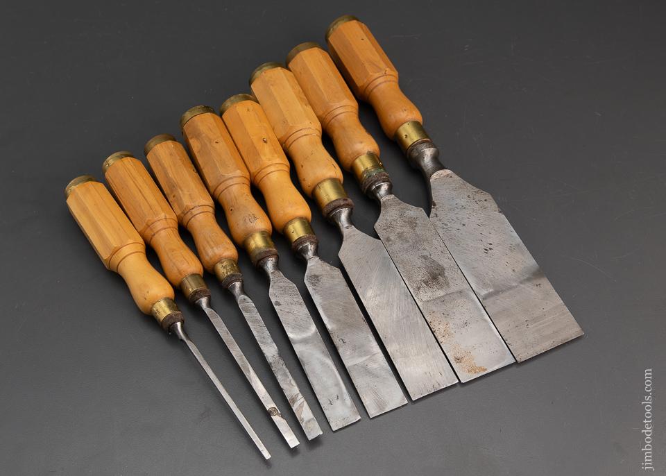 seabotek woodworking tool set 8 pcs carpenter's wood chisel set (Sapelle  handle 8 pcs set)