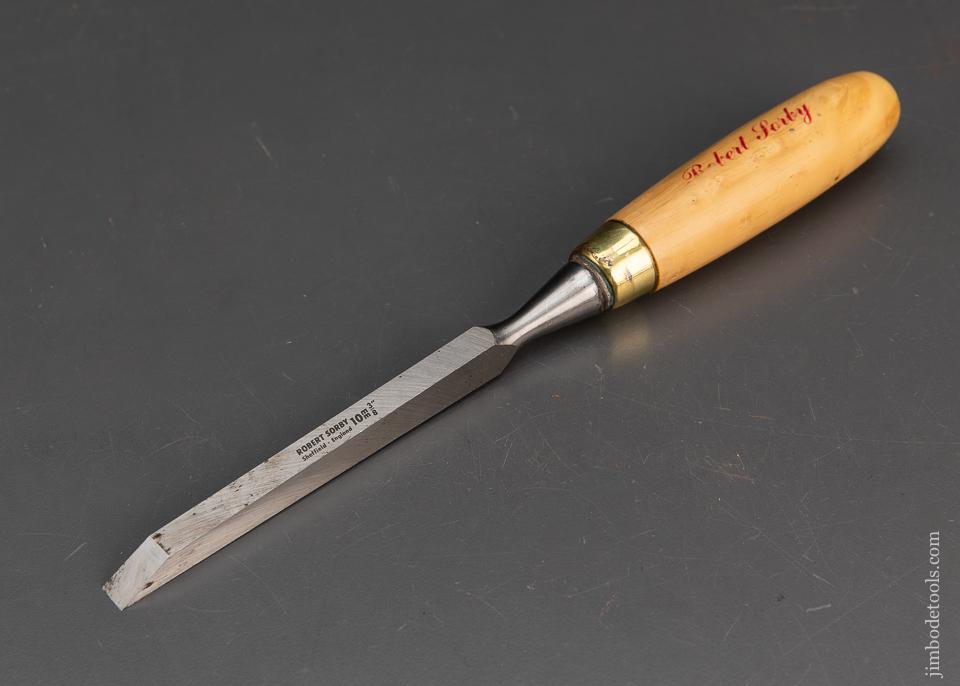 Near Mint 3/8 inch SORBY Boxwood Handled Mortise Chisel - 94570