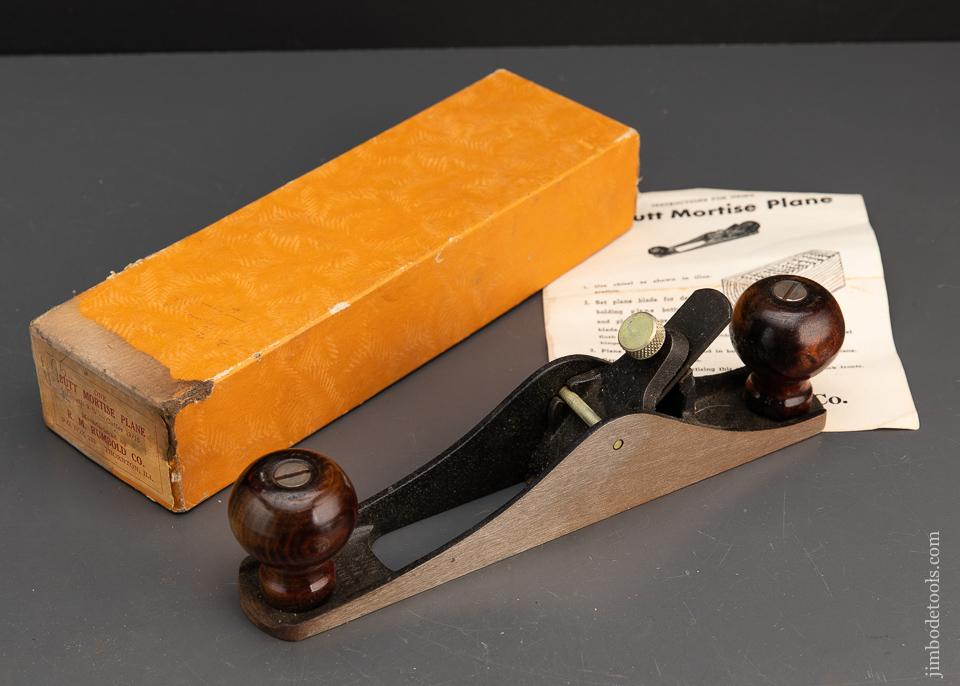 RUMBOLD PATENT Butt Mortise Plane Mint in Original Box - 94581