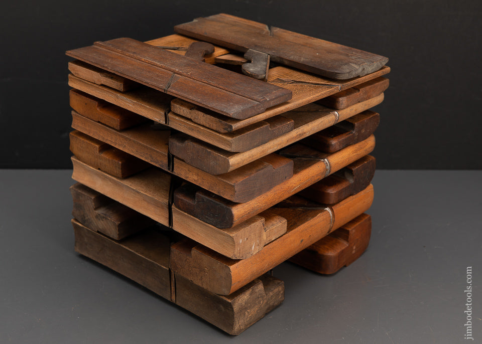 Complete Working Set of 18 Hollows & Rounds Molding Planes EVENS  -- 94589