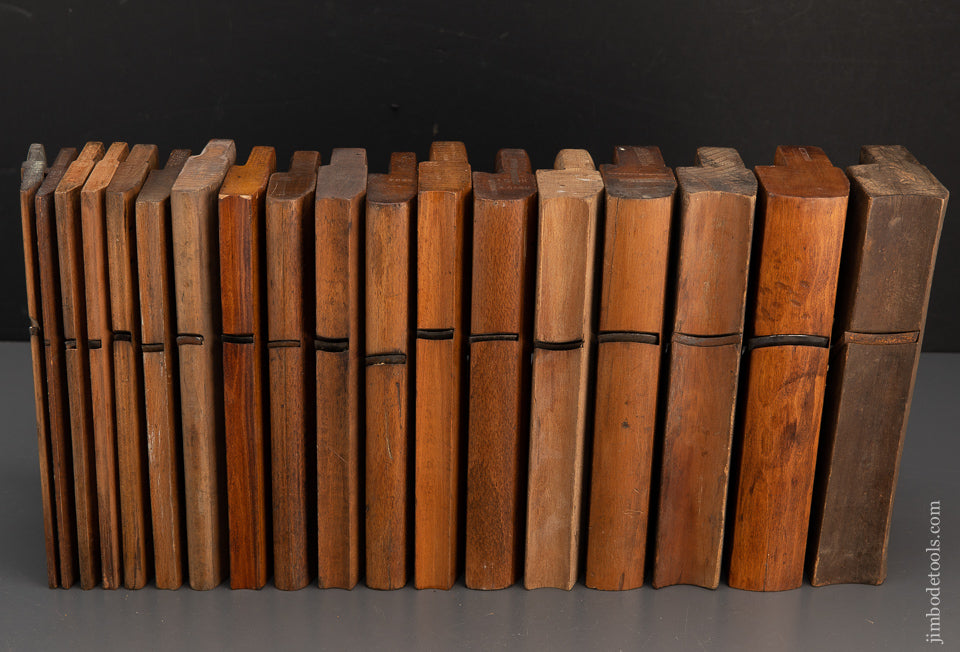 Complete Working Set of 18 Hollows & Rounds Molding Planes EVENS  -- 94589