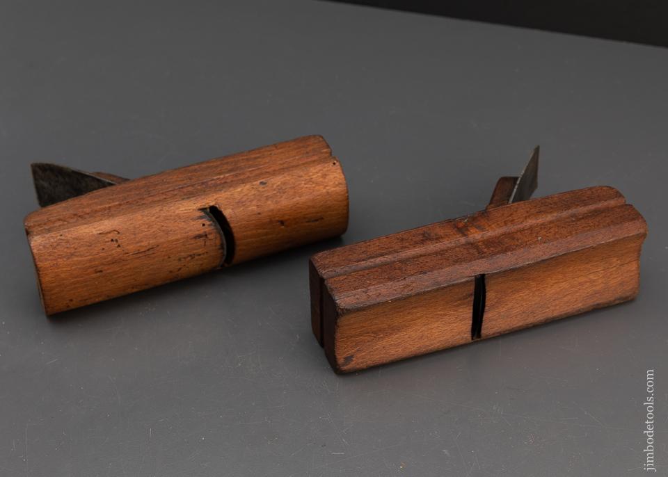 Ultra Rare and Exquisite Pair of 18th Century Dutch Hollow and Round Planes Marked IDI - 94620