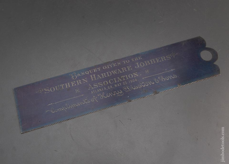 Rare 12 inch HENRY DISSTON Promotional Advertising Give-Away Saw - 94621