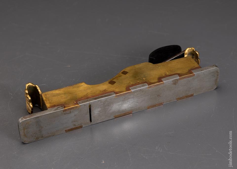 Remarkable Narrow Miter Plane in Gunmetal, Steel, and Ebony! - EXCELSIOR 94623