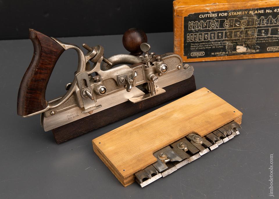 STANLEY No. 45 Combination Plane 100% Complete in its Original Box - 94685