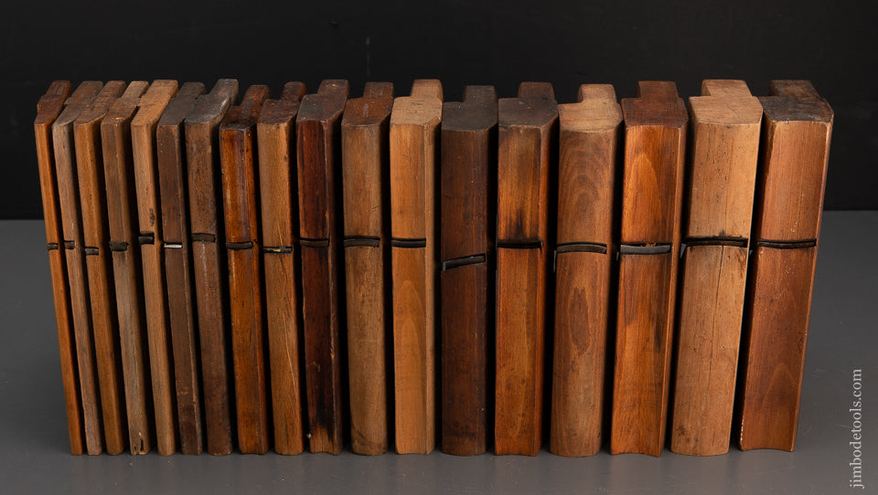 Complete Working Set of 18 Hollows & Rounds Molding Planes EVENS  -94688