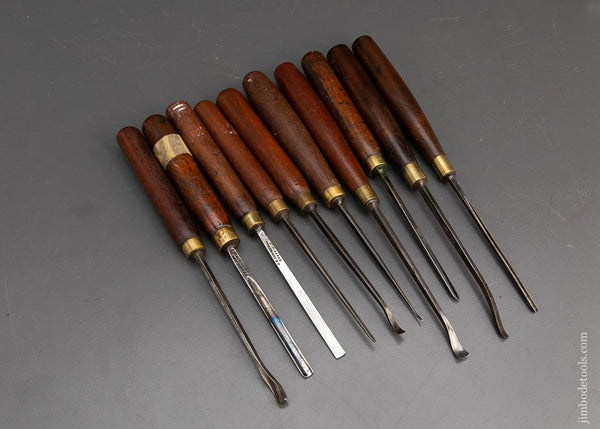 10 Fine ADDIS Carving Chisels - 94718