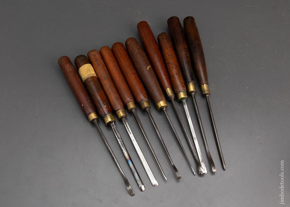 10 Fine ADDIS Carving Chisels - 94718