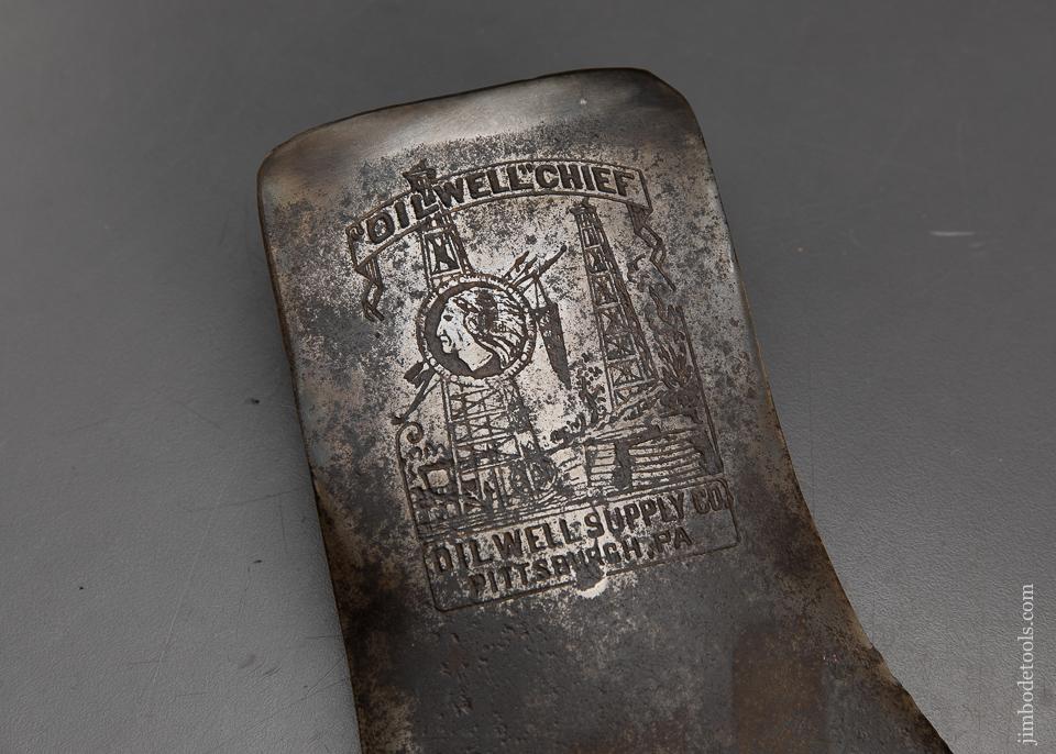 Ridiculously Rare OILWELL CHIEF Embossed Felling Axe - 94757