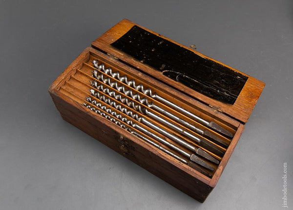 Complete Set of 13 RUSSELL JENNINGS Auger Bits in Original 3 Tiered Box - 94771