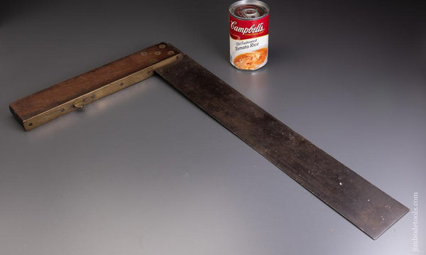 Rare Size 18 inch Cuban Mahogany Try Square - 94873