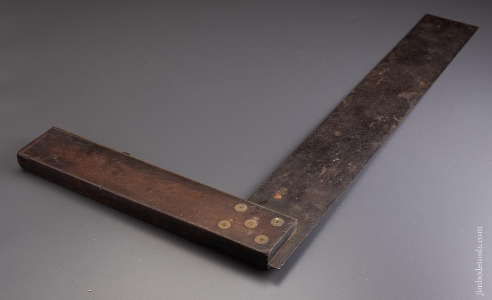 Rare Size 18 inch Cuban Mahogany Try Square - 94873