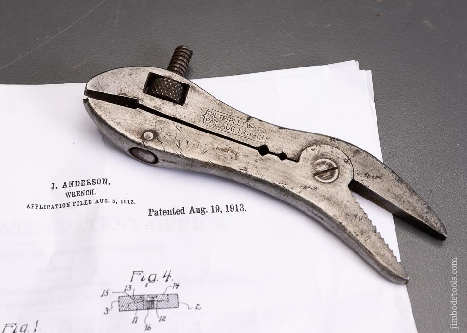 Rare ANDERSON PATENT STANLEY Triplet Wrench - 94887
