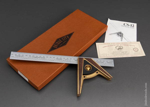 BRIDGE CITY TOOL CO.  No. CS-12 Combination Square Mint in Box - 94893