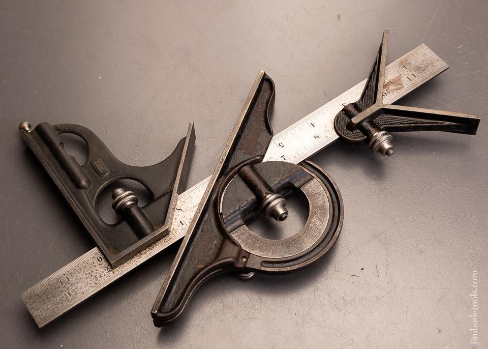 STARRETT 4 Piece Combination Square Set - 94898