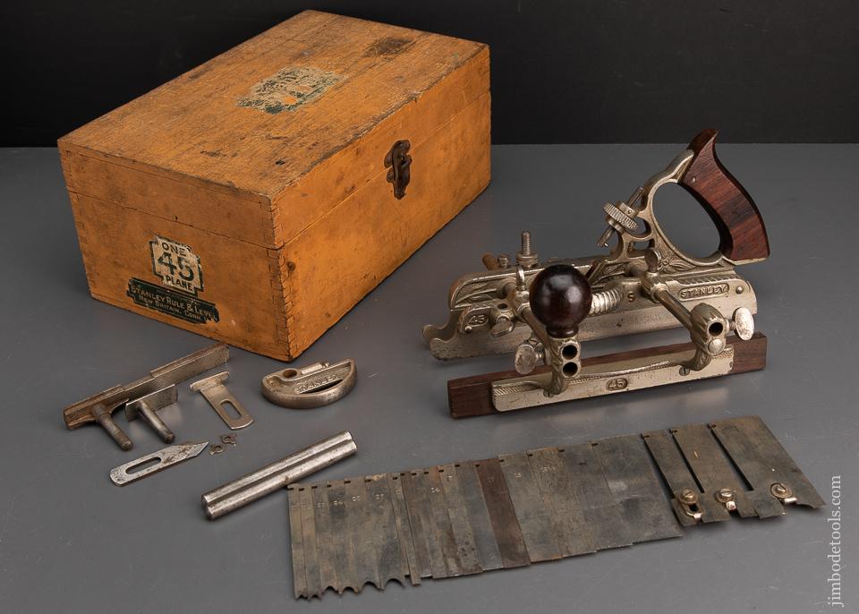 STANLEY  No. 45 Combination Plane 100% Complete in its Original Box - 94928