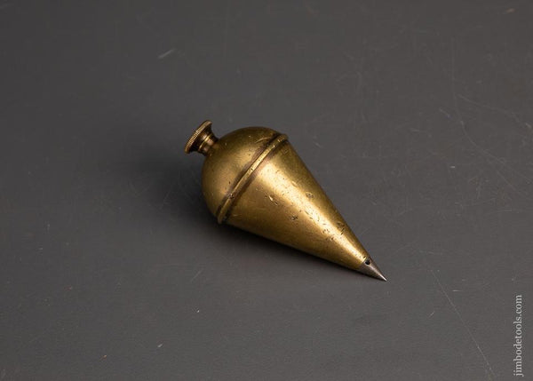Rare and fine KEUFFEL & ESSER Internal Reel Brass Plumb Bob - 94940