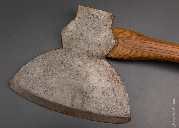 Fine WM BEATTY & SON Cow Logo Offset Single Bevel Broad Axe - 94963