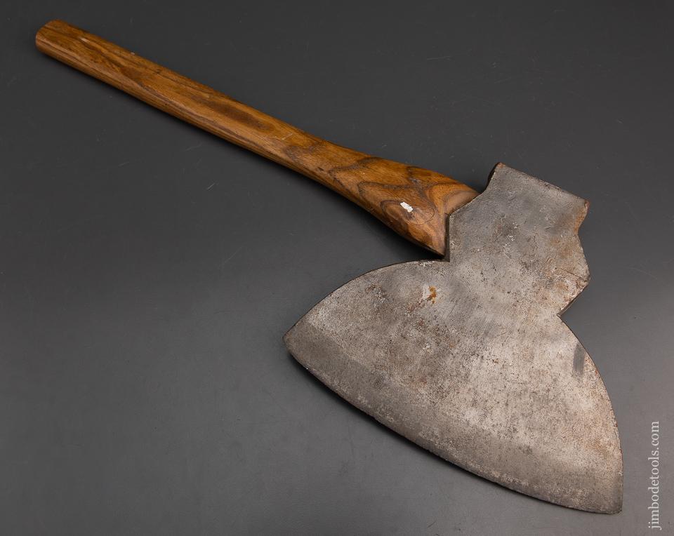 Fine WM BEATTY & SON Cow Logo Offset Single Bevel Broad Axe - 94963