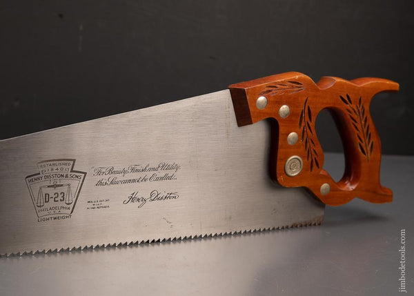 Drop Dead Mint DISSTON D-23 Rip Hand Saw - 94969