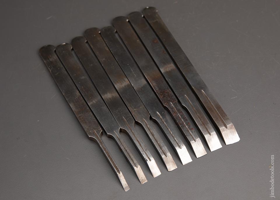 Set of 8 Plow Plane Irons by OHIO TOOL CO. for Centerwheel Plow - 94984
