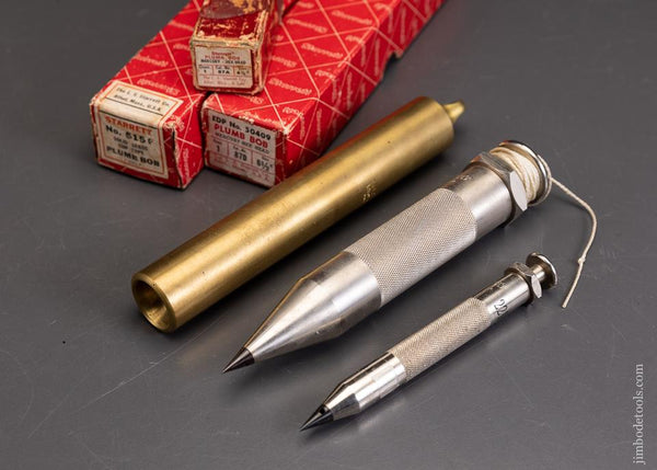 3 Different STARRETT Plumb Bobs Mint in Boxes - 94985