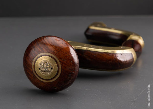 FANTASTIC Solid Rosewood MARPLES ULTIMATUM Brace EARLY Long Model with Split Ring Pad - EXCALIBUR 94