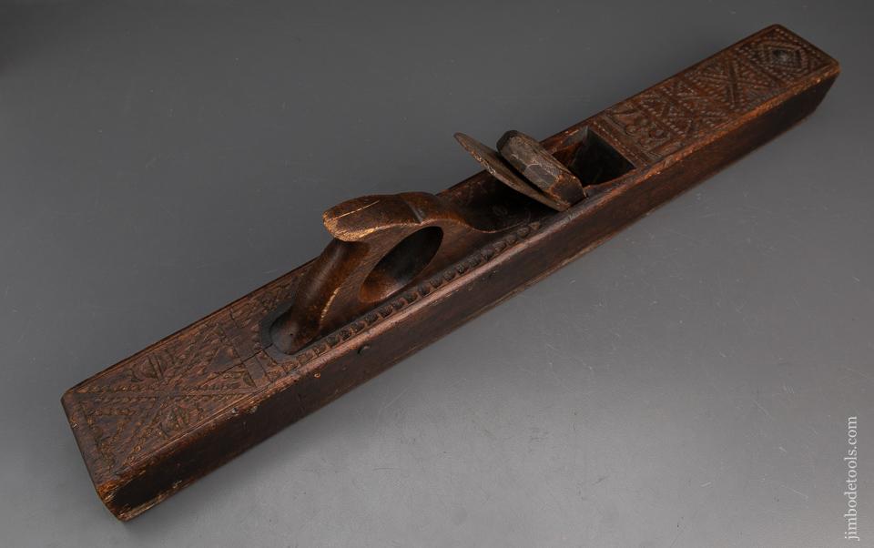 Gorgeous Hand-Carved and Decorated DATED 1887 Jointer Plane - 95058