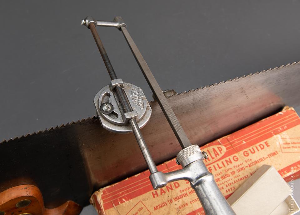 DUNLAP Saw Filing Guide Mint in Box with Full Box of Simonds Files - 95067