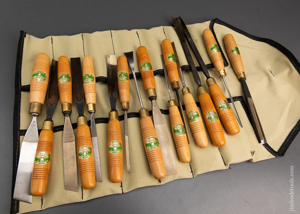 Dead Mint and Unused Set of 16 HENRY TAYLOR Carving Tools - 95097